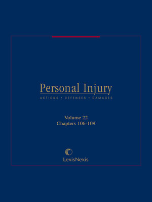 cover image of Personal Injury: Actions, Defenses, Damages